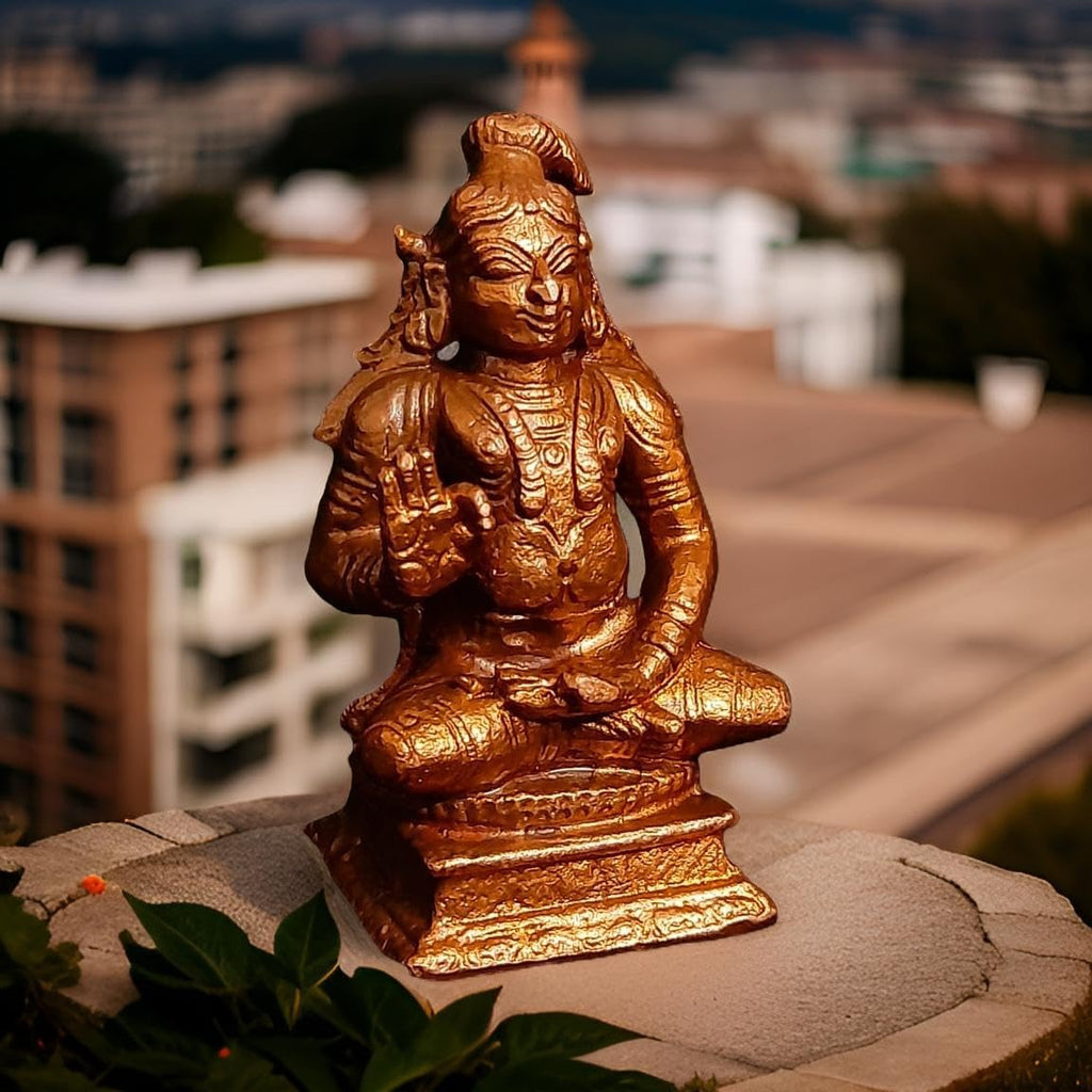 Brown Copper Idols, Handmade, Nammazhwar 2.5 Inches, 195G Pack Of 1 Piece