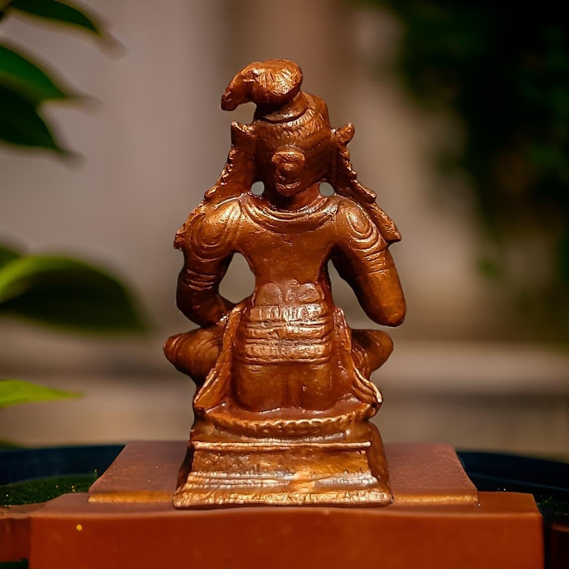 Brown Copper Idols, Handmade, Nammazhwar 2.5 Inches, 195G Pack Of 1 Piece