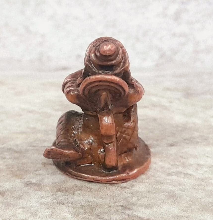 Brownish-Orange Copper Idols India, 0.7 Inches, Handmade God Hanuman, 18G, Patina Antique Finish, Pack Of 1 Piece