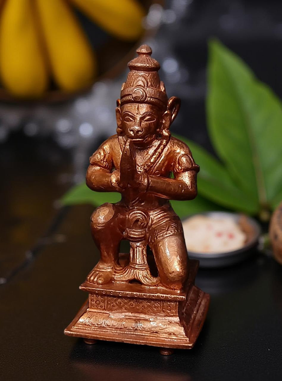 Unikraf  Hand Made Copper, Hanuman, 4.3 Inches, 550 Grams, Pack of 1 Piece