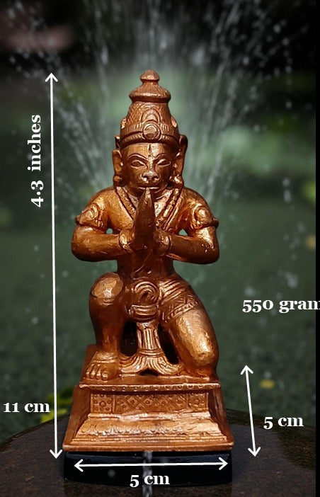 Unikraf  Hand Made Copper, Hanuman, 4.3 Inches, 550 Grams, Pack of 1 Piece