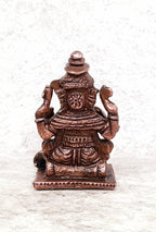 Brownish-Orange Copper Idols, 1.6 Inches, Handmade Ganesh, 48G, Patina Antique Finish, Pack Of 1 Piece