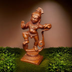 Copper Idols India, Handmade Kalinganarthana Krishna 2 Inches, 40 Gm, Pack Of 1 Piece