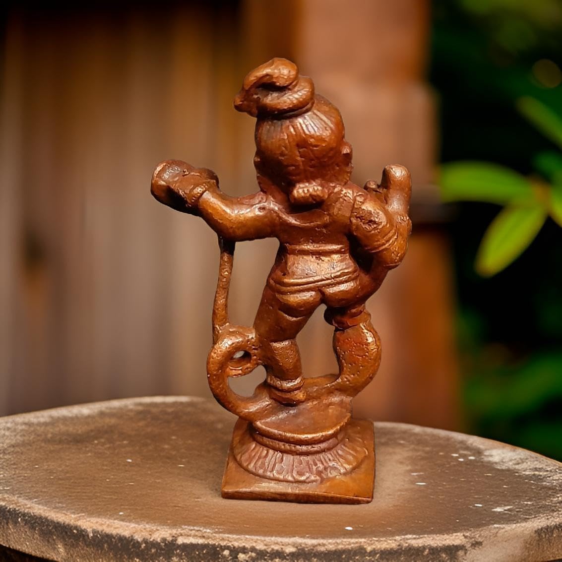 Copper Idols India, Handmade Kalinganarthana Krishna 2 Inches, 40 Gm, Pack Of 1 Piece