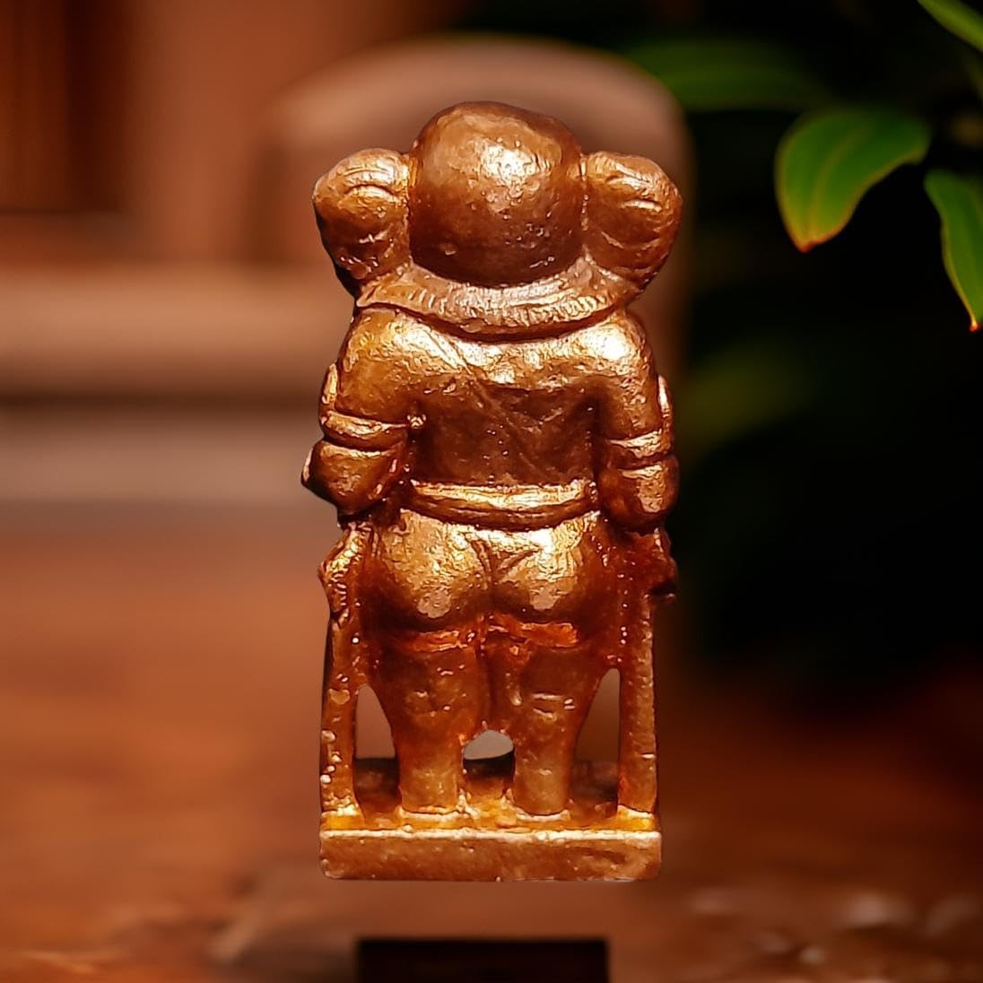 Brown Handmade Copper Idols Of Ganesh 2.2 Inches, 130G, Pack Of 1 Piece