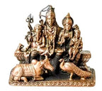 Brown Copper Idols Of God Shiva Parivar, 2.5 Inch, 350G, Handmade Idols, Pack Of 1 Piece