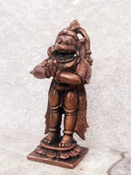 Brownish-Orange Copper Idols Indiaby, 2.5 Inches, Handmade Standing God Hanuman, 85G, Patina Antique Finish, Pack Of 1 Piece