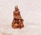 Brownish-Orange Copper Idols Indiaby, 1.8 Inches, Handmade Saibaba Idol, 78G, Patina Antique Finish, Pack Of 1 Piece