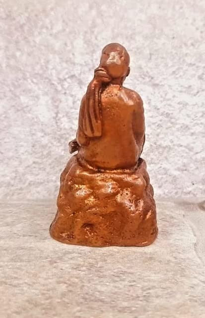 Brownish-Orange Copper Idols Indiaby, 1.8 Inches, Handmade Saibaba Idol, 78G, Patina Antique Finish, Pack Of 1 Piece