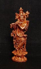 Brown Copper Idol Krishna 2.5 Inches 50 Gram, Pack Of 1 Piece