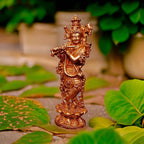 Brown Copper Idol Krishna 2.5 Inches 50 Gram, Pack Of 1 Piece