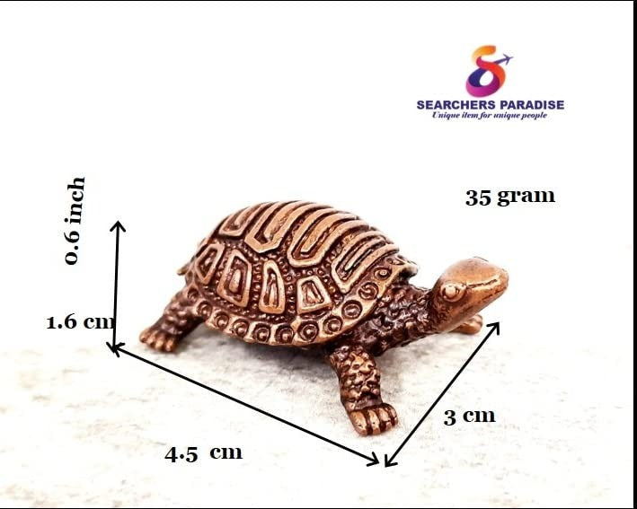 Brownish-Orange Copper Idols India, 0.6Inches, Handmade Kurma, 35Grams, Patina Antique Finish, Pack Of 1 Piece