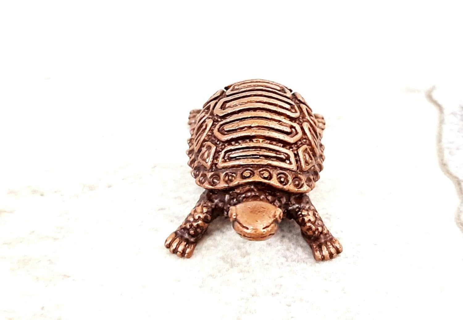 Brownish-Orange Copper Idols India, 0.6Inches, Handmade Kurma, 35Grams, Patina Antique Finish, Pack Of 1 Piece