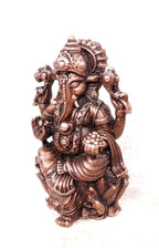 Brownish-Orange Copper Idolsby, 2 Inches, Handmade Ganesh, 115Grams, Patina Antique Finish, Pack Of 1 Piece