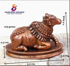 Brownish-Orange Copper Idols Indiaby Unikraf , 1.2 Inches, Handmade Nandhi Idol, 105G, Patina Antique Finish, Pack Of 1 Piece