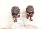 Brownish-Orange Copper Idols, 3.5 Cm, Handmade Standing Elephant Idol 125Gram, Patina Antique Finish, Pack Of 1 Piece