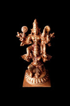 Brown Copper Idols Of God Garuda Vahanam With Perumal, 12.5 Cm, 510G, Handmade Pack Of 1 Piece