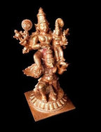 Brown Copper Idols Of God Garuda Vahanam With Perumal, 12.5 Cm, 510G, Handmade Pack Of 1 Piece