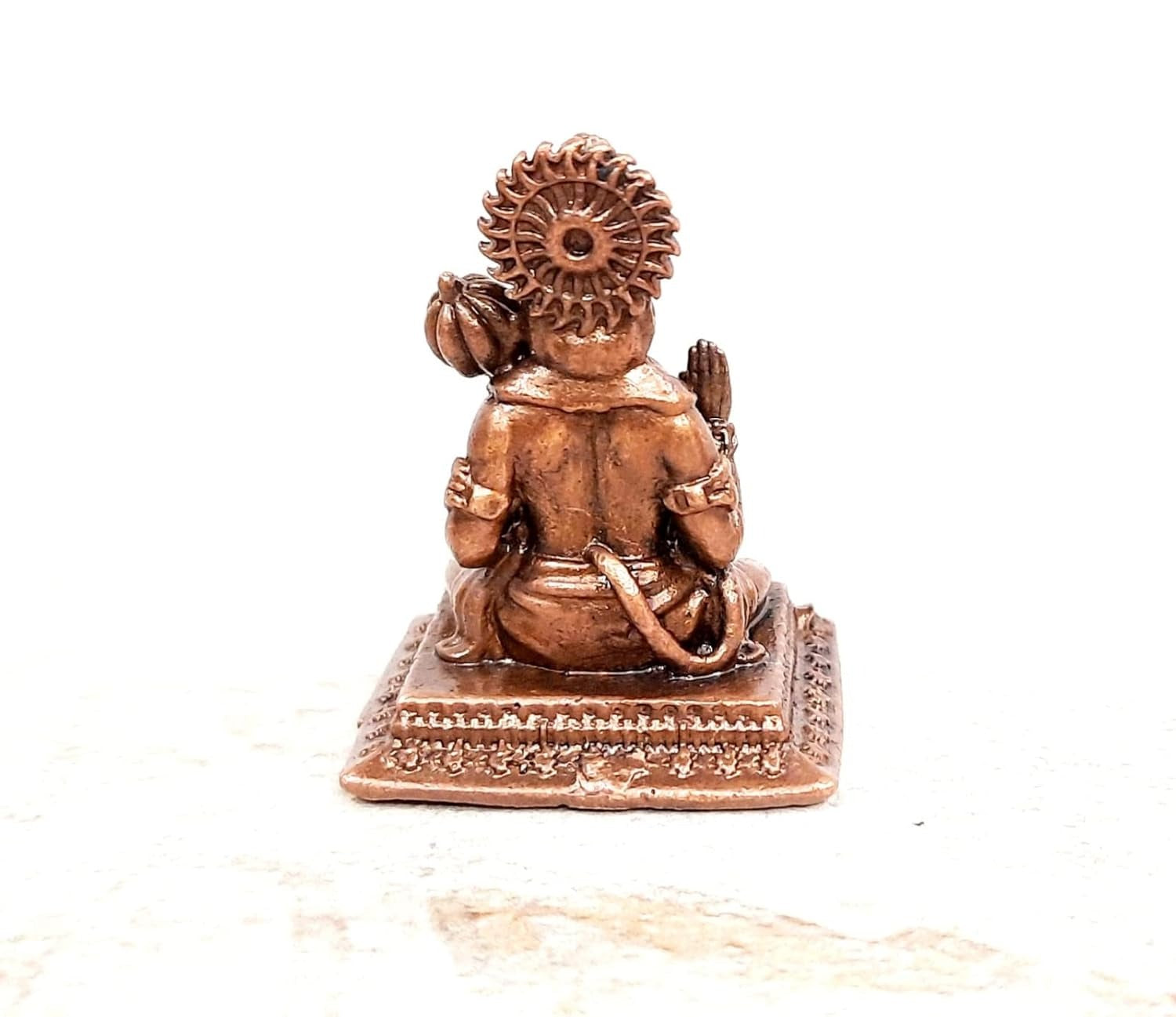 Brownish-Orange Copper Idols India, 1.6Inches, Handmade Hanuman, 56Grams, Patina Antique Finish, Pack Of 1 Piece