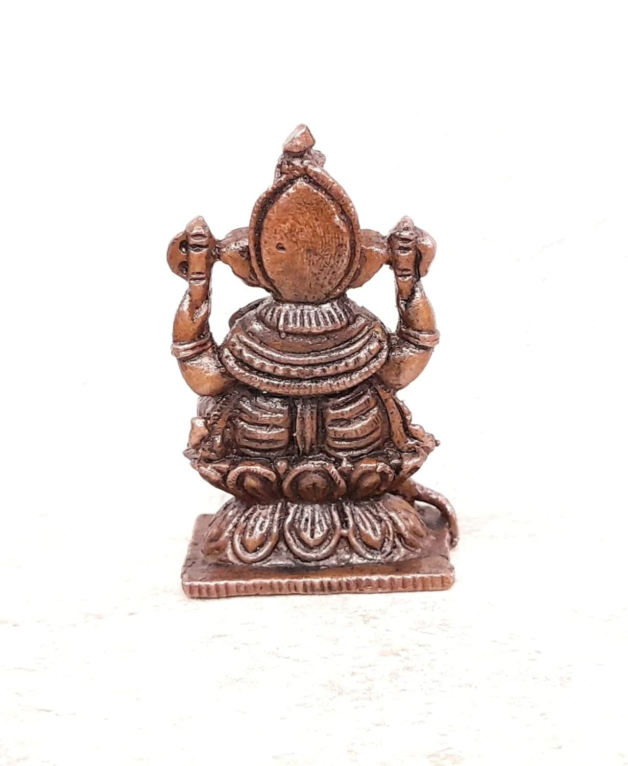 Brownish-Orange Copper Idols, 2 Inches, Handmade Ganesh, 85G, Patina Antique Finish, Pack Of 1 Piece