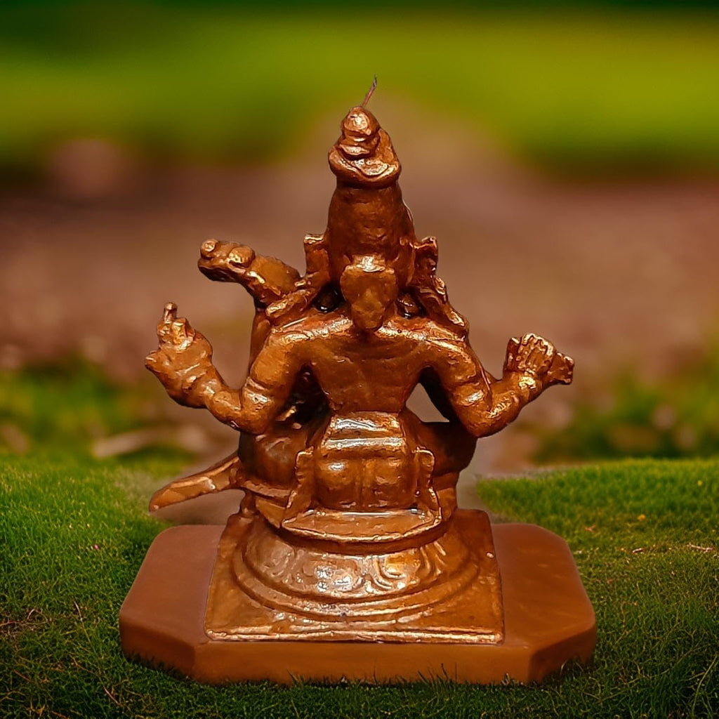 Brownish-Orange Copper Handmade Goddess Saraswathi, 1.6 Inches, 50G, Pack Of 1 Piece