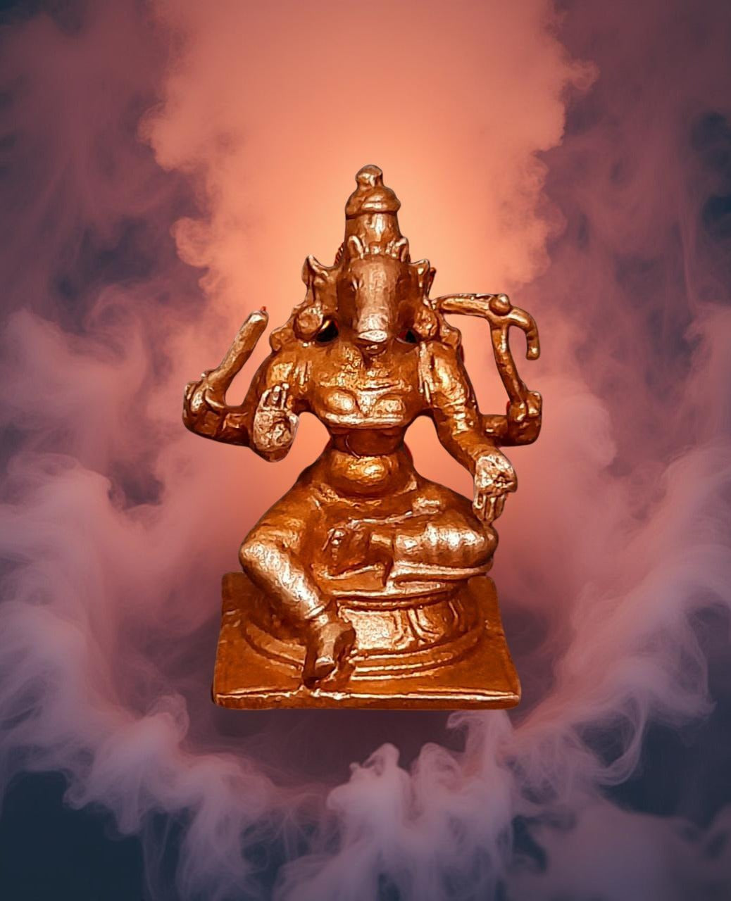 Copper Handmade Goddess Varahi, 1.5 Inches, 50 Gram, Pack Of 1 Piece