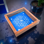 Unikraf  Aishwarya Lakshmi Kolam Rangoli Stencil Wooden,Pack of 1 Piece 5 * 5 inches