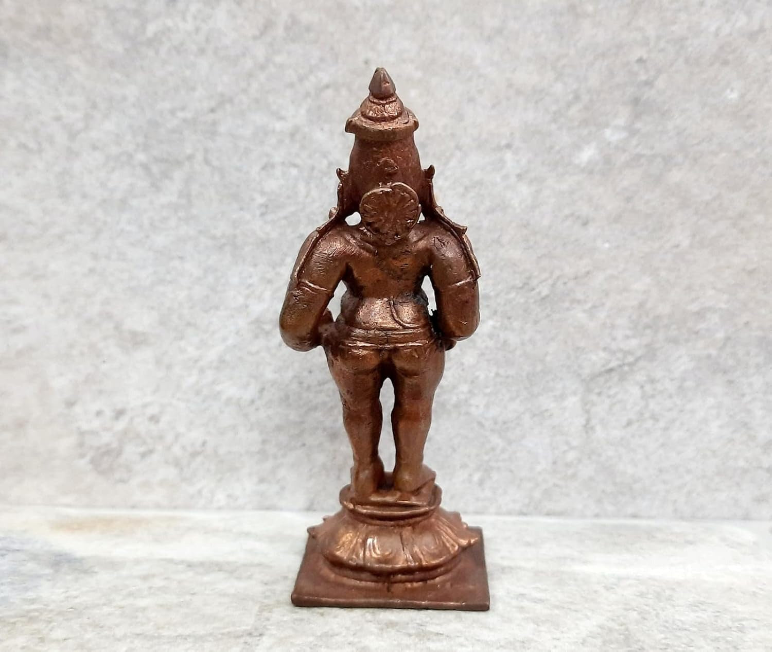Brownish-Orange Copper Idols Indiaby, 3.4 Inches, Handmade Shri Vitthal Panduranga 140 Gram, Patina Antique Finish, Pack Of 1 Piece