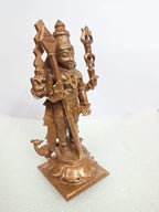 Brown Copper Idols Of God Murugar 4.5 Inches, 386G, Patina Antique Finish, Pack Of 1 Piece