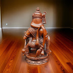 Brown Copper God Idol Hanuman, 4.5 Inches, 650G, Patina Antique Finish, Pack Of 1 Piece