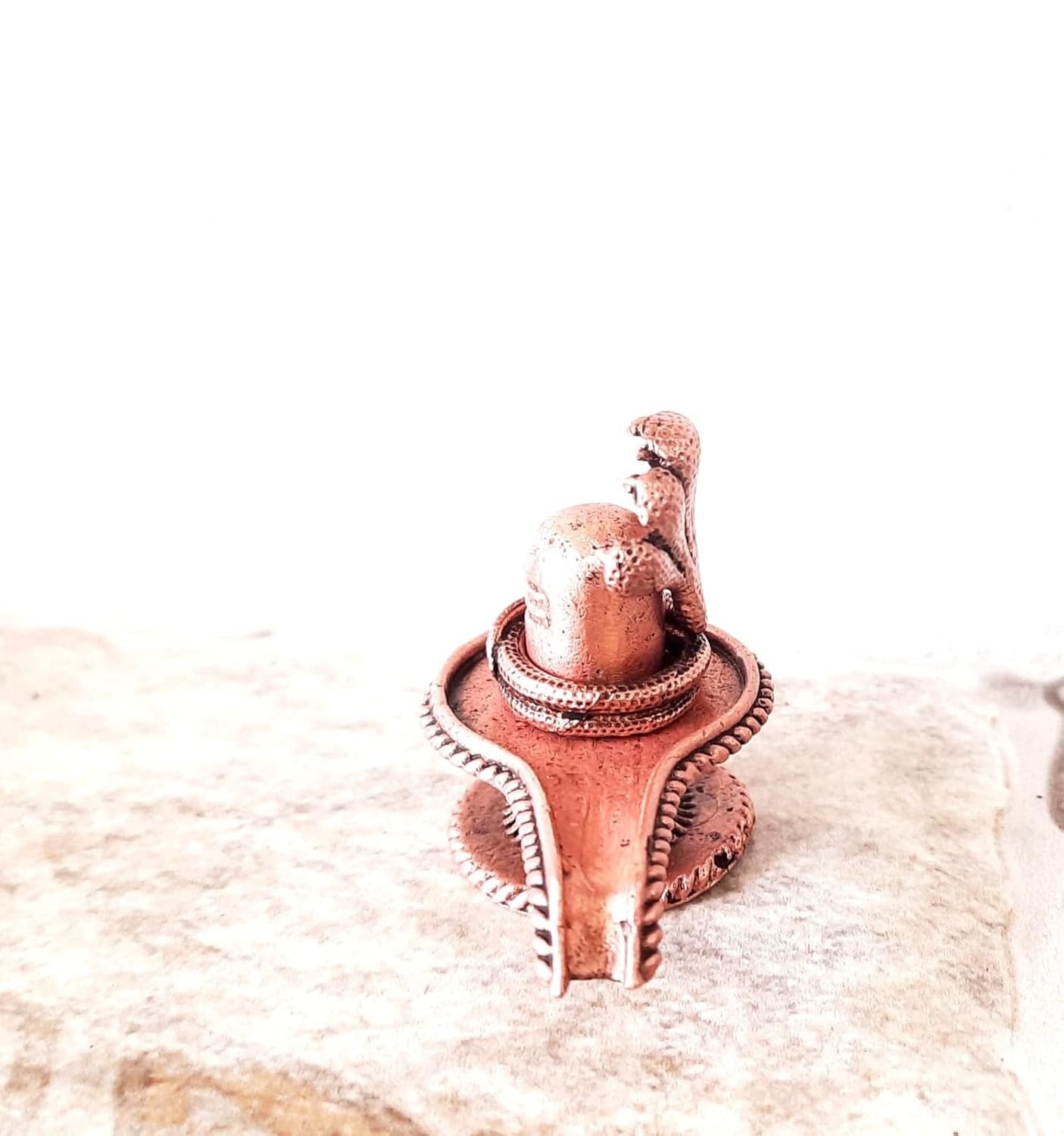 Copper Copper Handmade Shivalingam, 1.5 Inches, 110 Gram, Combo Idol, Patina Antique Finish, Pack Of 1Piece