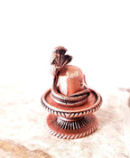 Copper Copper Handmade Shivalingam, 1.5 Inches, 110 Gram, Combo Idol, Patina Antique Finish, Pack Of 1Piece