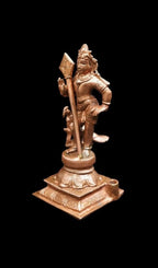 Brown Copper Idols Of God Murugar, 5.1 Inches, 420 Gram, Handmade, Pack Of 1 Piece