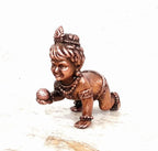 Brownish-Orange Copper Idols Of God Bala Krishna By Unikraf , 1.6 Inches, 55G, Patina Antique Finish, Pack Of 1 Piece