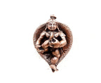 Brownish-Orange Copper Idols, 6 Cm, Handmade Bal Krishna Lying In Banyan Leaf 82 Gram, Patina Antique Finish, Pack Of 1 Piece