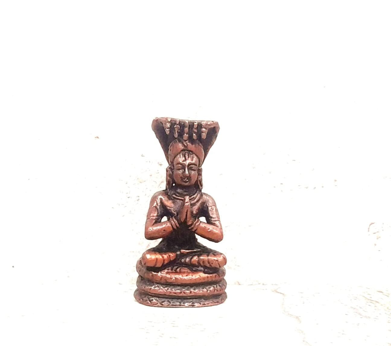 Copper" Or "Reddish-Brown Copper God Idols Manavala Mahamuni, 1.8Inches, 50G, Patina Antique Finish, Pack Of 1 Piece
