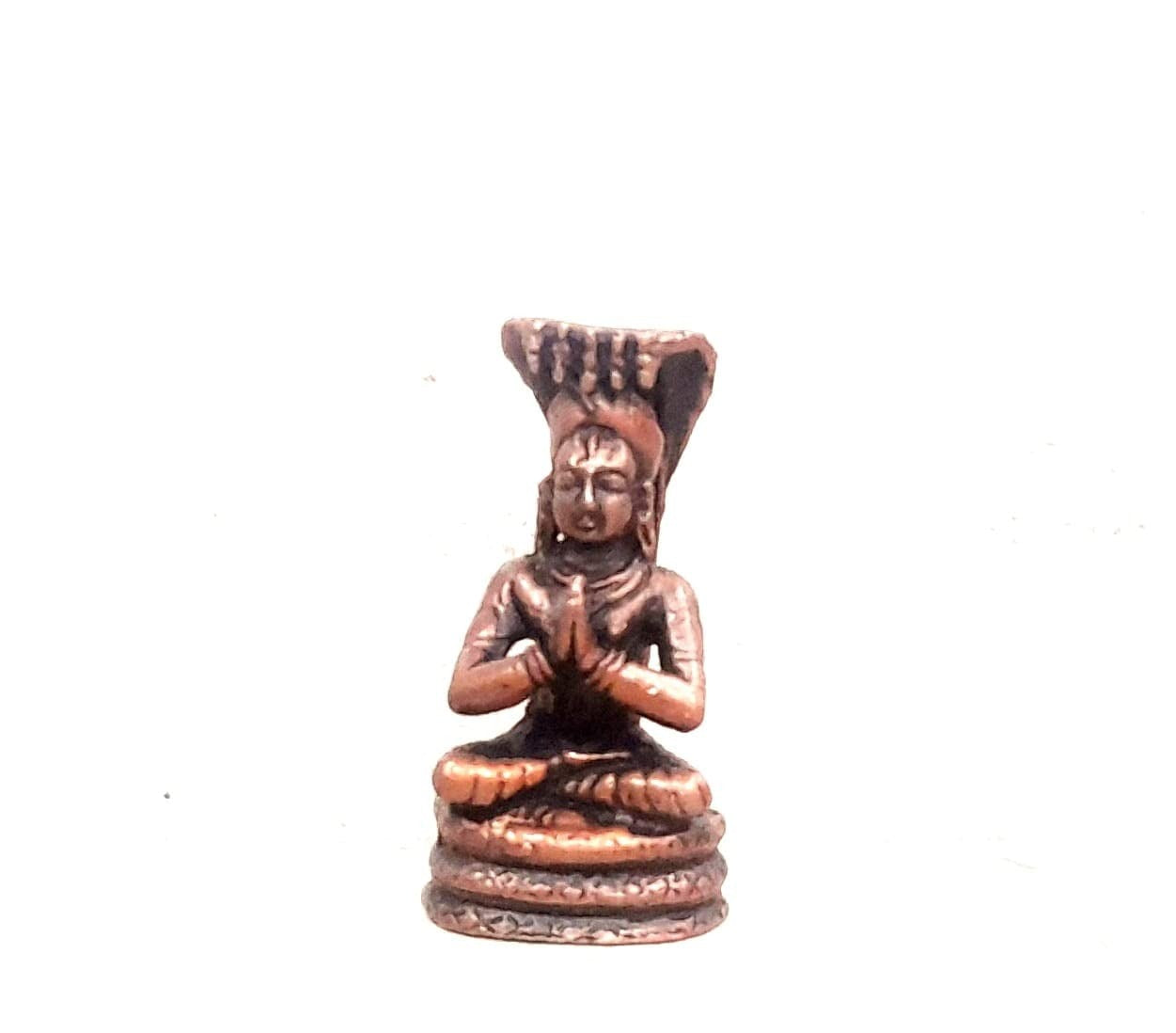 Copper" Or "Reddish-Brown Copper God Idols Manavala Mahamuni, 1.8Inches, 50G, Patina Antique Finish, Pack Of 1 Piece