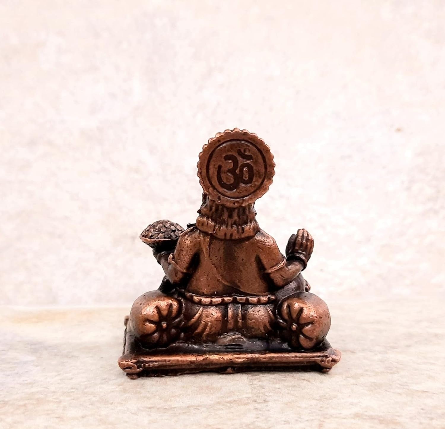 Brownish-Orange Copper Idols Indiaby Unikraf , 1.8 Inches, Handmade Kuberar, 90G, Patina Antique Finish, Pack Of 1 Piece