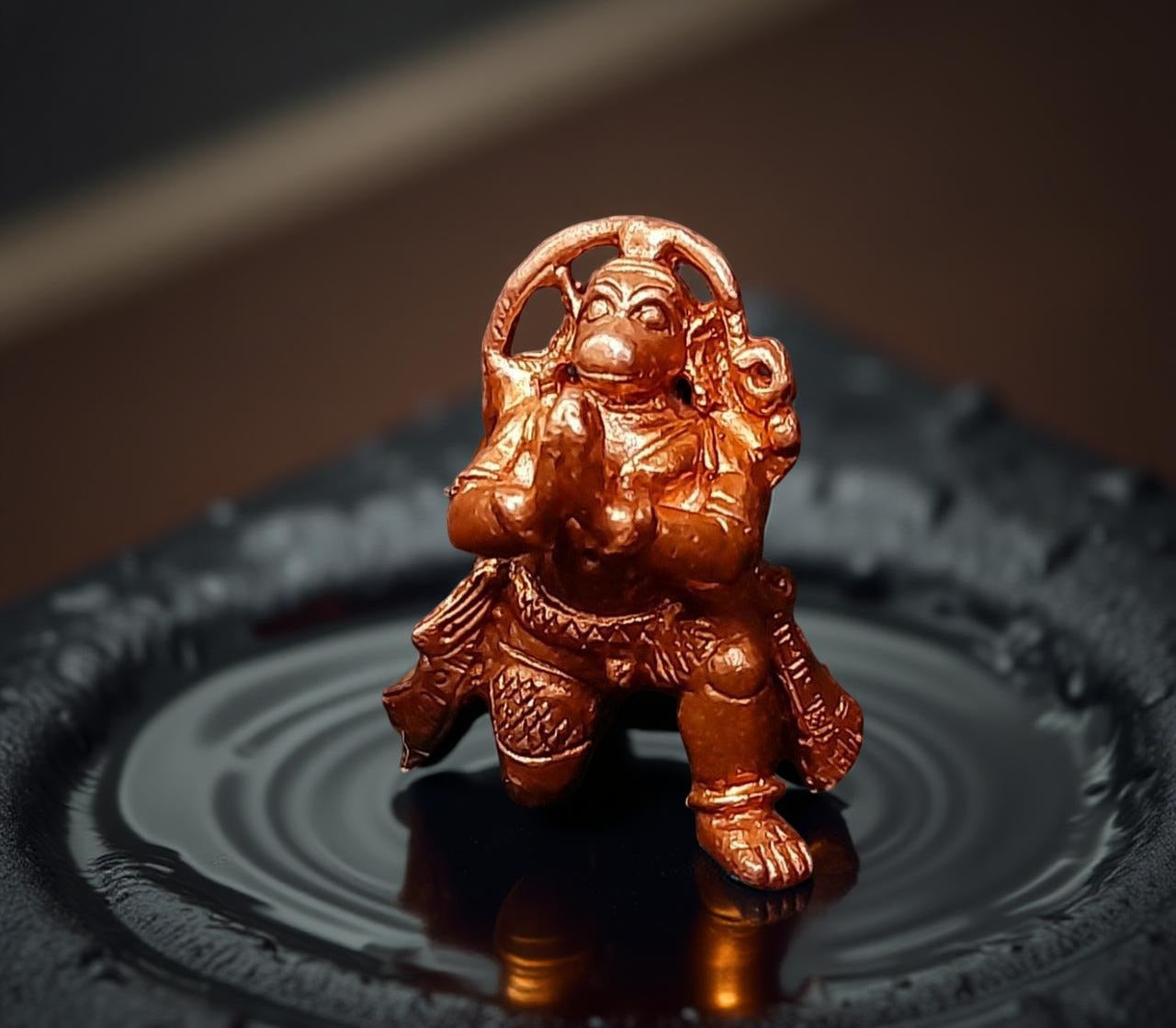 Copper Idols, 1.5 Inches, Handmade Hanuman, 48G, Patina Antique Finish, Pack Of 1 Piece