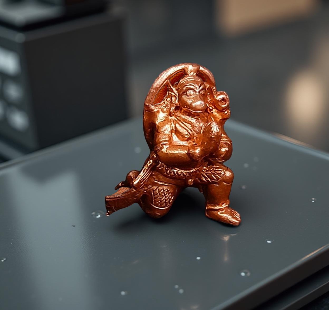 Copper Idols, 1.5 Inches, Handmade Hanuman, 48G, Patina Antique Finish, Pack Of 1 Piece