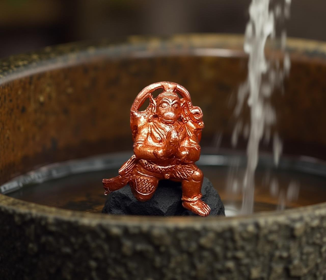 Copper Idols, 1.5 Inches, Handmade Hanuman, 48G, Patina Antique Finish, Pack Of 1 Piece