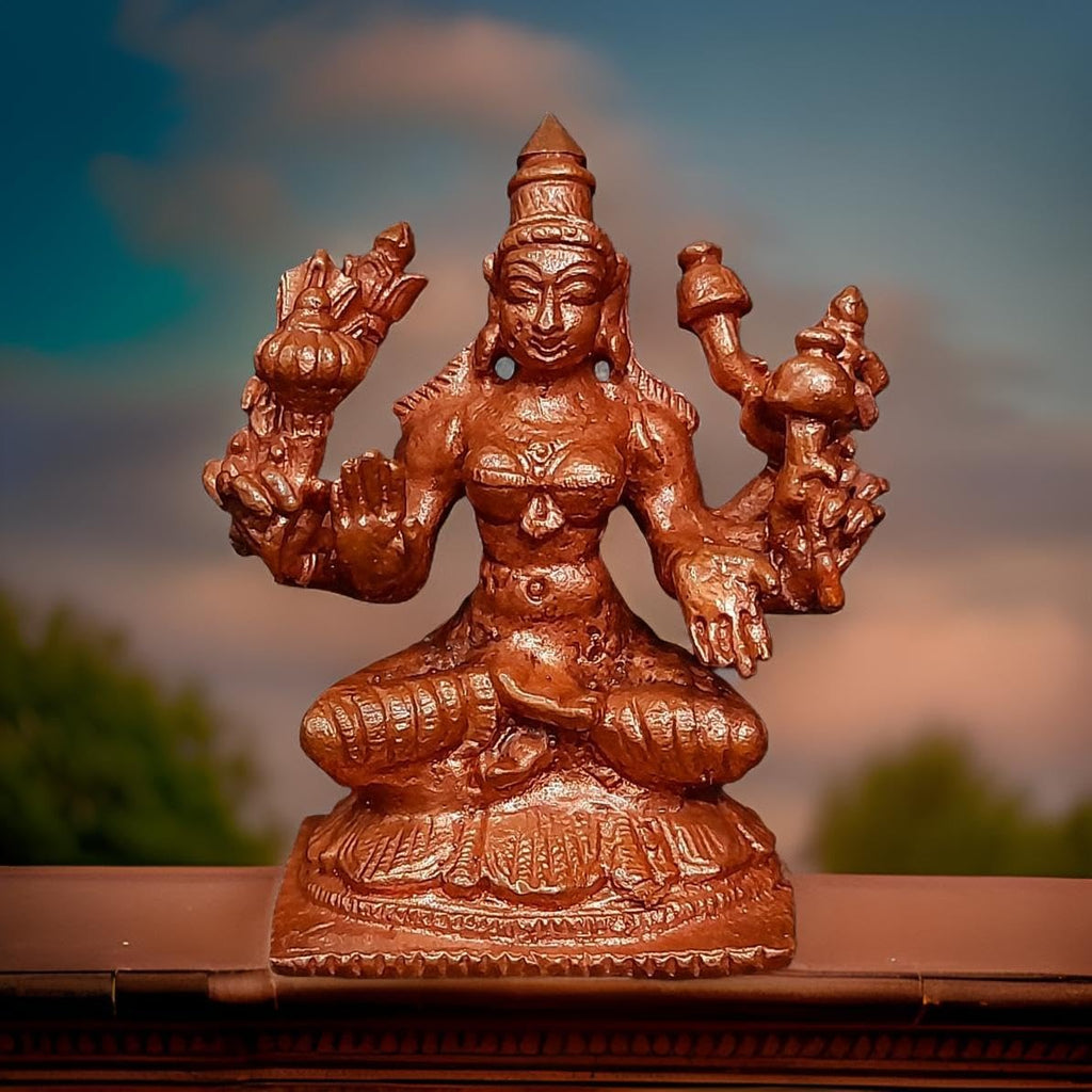 Brown Handmade Copper Rarest Astalakshmi Combo Set, 2.3 Inches 1.1 Kg Pack Of 8 Piece