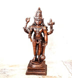 Brownish-Orange Copper Idols Of God Sankaranarayanar By Unikraf , 6 Inches, 800G, Patina Antique Finish, Pack Of 1 Piece