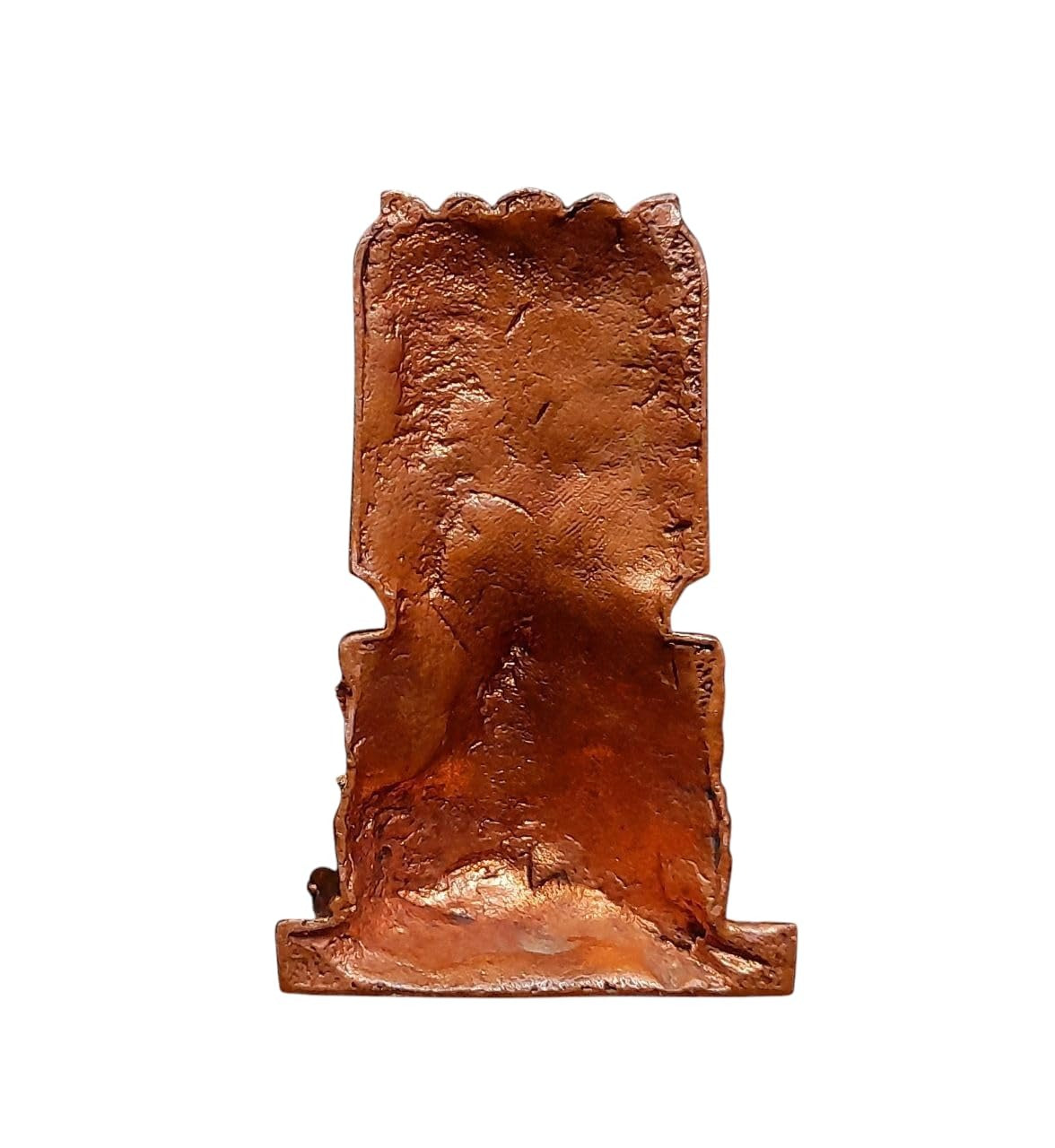 Brownish-Orange Copper Idols India, 1.3 Inches, Handmade Sri Raghavendra Swamy, 43G, Patina Antique Finish, Pack Of 1 Piece