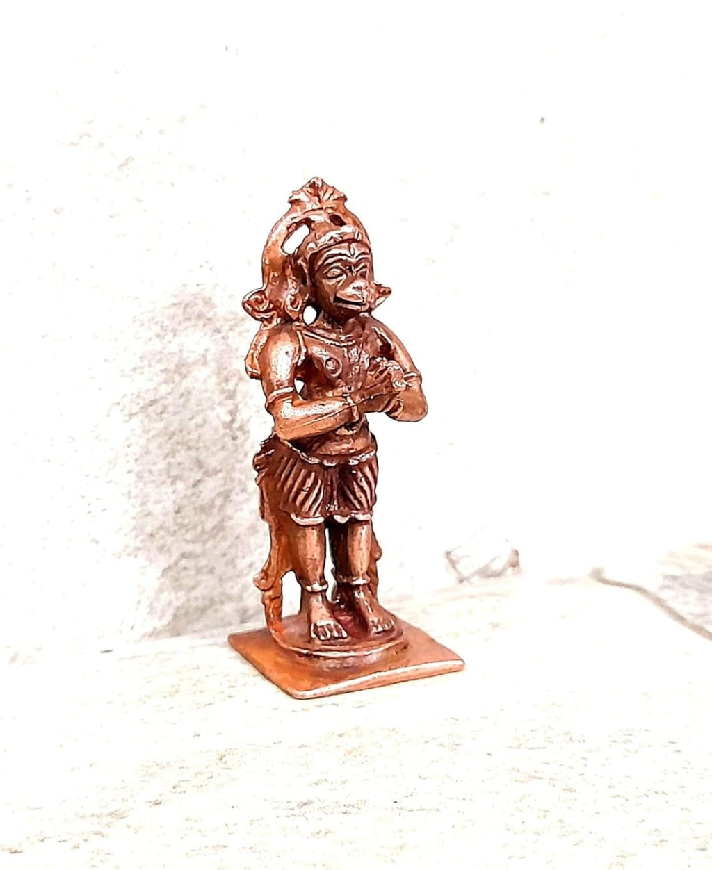 Brown Copper Idols Of God Hanuman, 2.1 Inches, 70G, Hand Made Idol, Pack Of 1 Piece