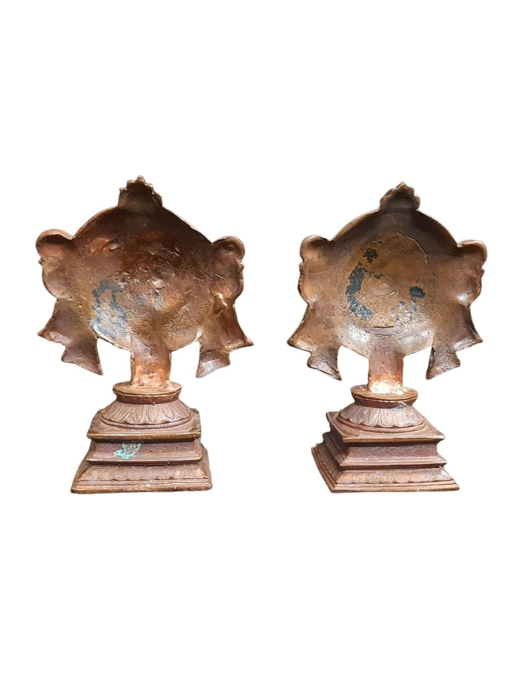 Brown Copper Handmade Sanghu And Chakram 4.1 Inches, 520G, Pack Of 2 Piece