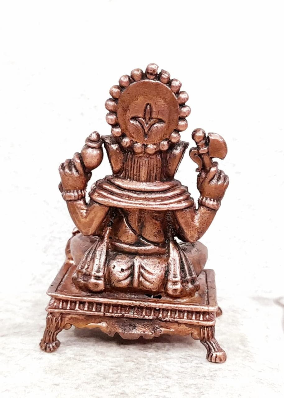 Brownish-Orange Copper Idols, 2.4 Inches, Handmade Ganesh, 115G, Patina Antique Finish, Pack Of 1 Piece