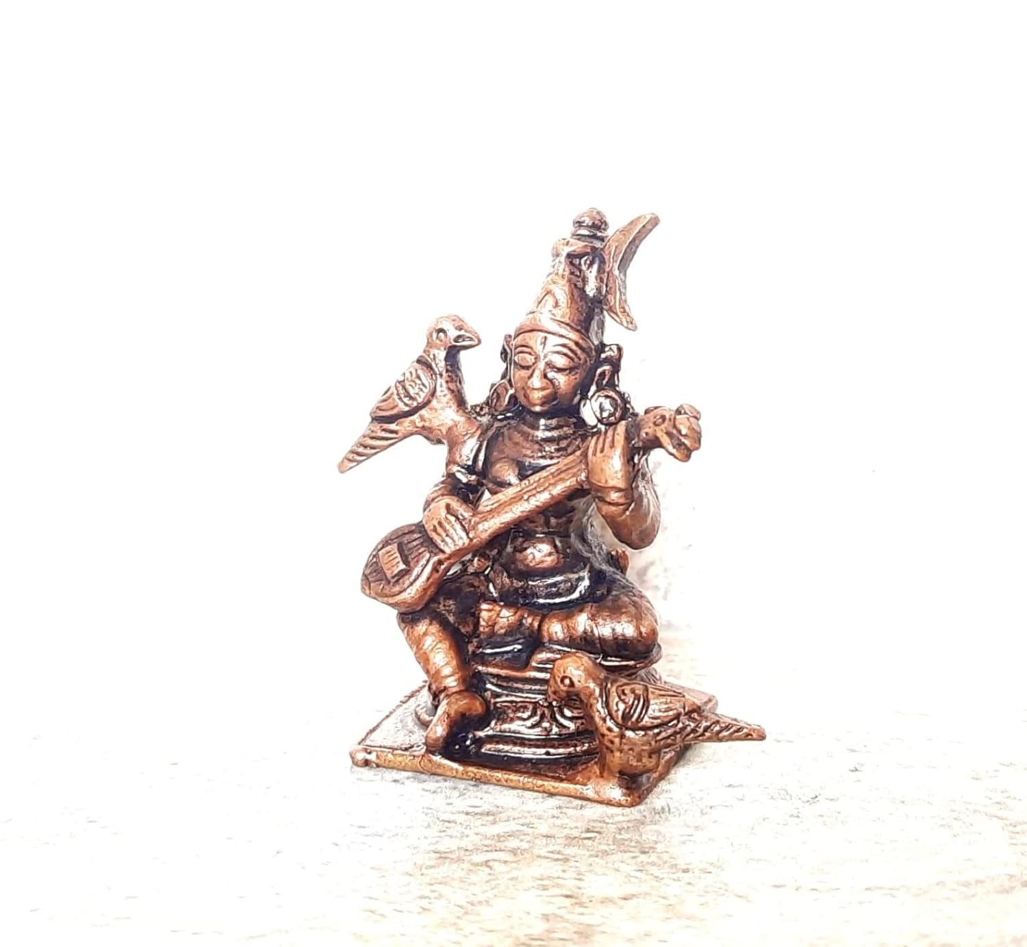 Copper Unikraf , Raja Mathangi -1.6Inches (4.5 Cm) Height, 50G, Copper Idol Patina Antique Finish, Pack Of 1 Master Piece