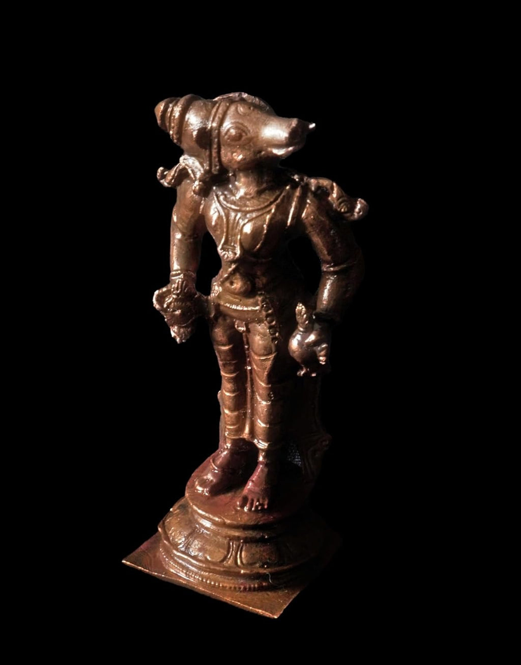 Brown Copper Idols India, 6 Inches, Handmade 3.6 Inch, 220G, Patina Antique Finish, Pack Of 1 Piece