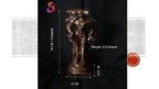 Brown Copper Idols India, 6 Inches, Handmade 3.6 Inch, 220G, Patina Antique Finish, Pack Of 1 Piece